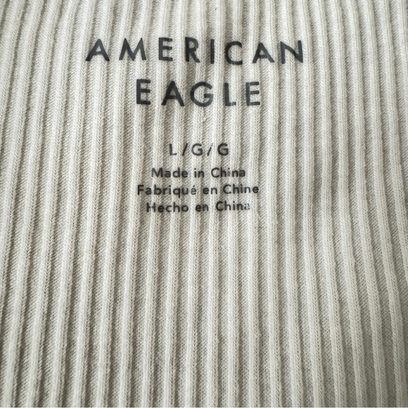 NWT American Eagle Outfitters Collared Winter White Knit Mini Dress Size L - Picture 4 of 8